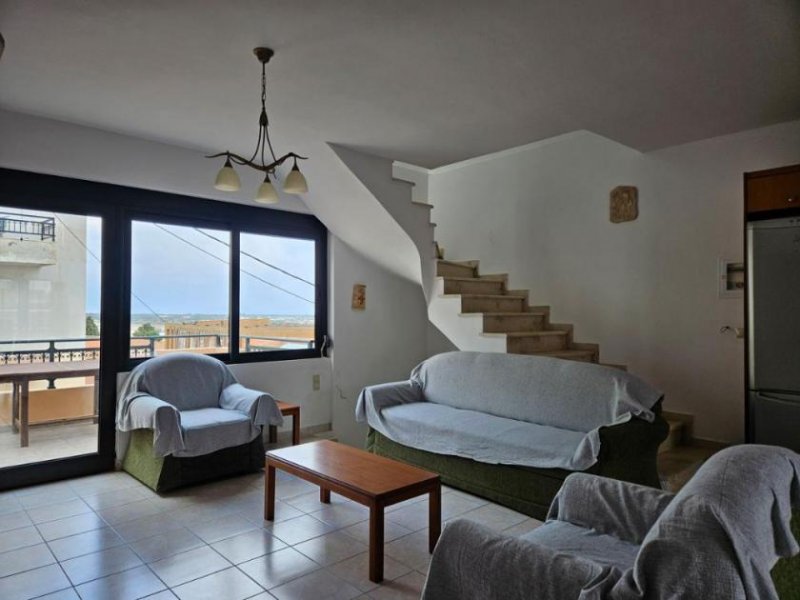 Koutouloufari Kreta, Koutouloufari: Haus im Dorfzentrum mit großer Dachterrasse mit herrlichem Blick auf Hersonissos und das Meer zu Haus